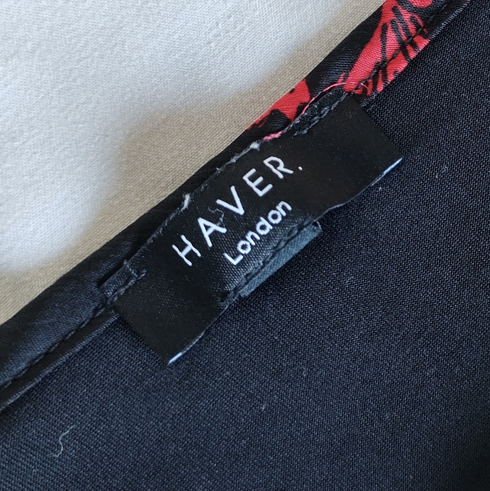 Haver london Black & Red Floral XL Blouse - Picture 8 of 8